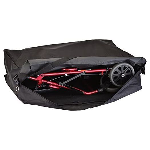 NOVA Medical Products Extra-Large Carry & Travel Bag for Rollator Walkers & Transport Chairs, Black, 1 Count