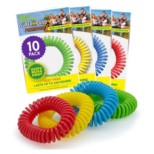 Superband Premium Insect Repellent Bracelet: Assorted Colors (10)
