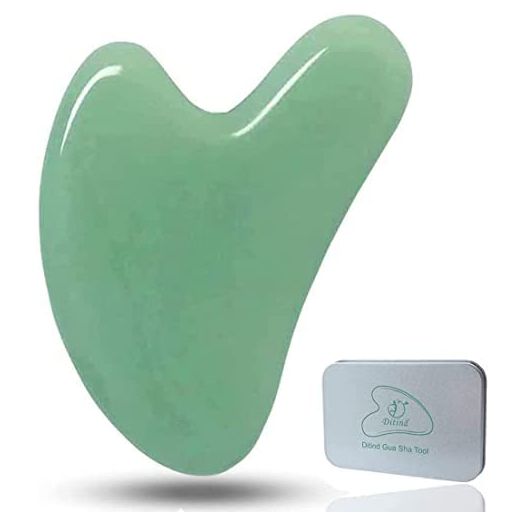 Ditind Gua Sha, Jade Stone Gua Sha Massage Tool, Guasha Tool for Face and Body Skin Massage. Gua Sha Set for Toxins Prevents Wrinkles for SPA Acupuncture, Therapy Trigger Point Treatment.