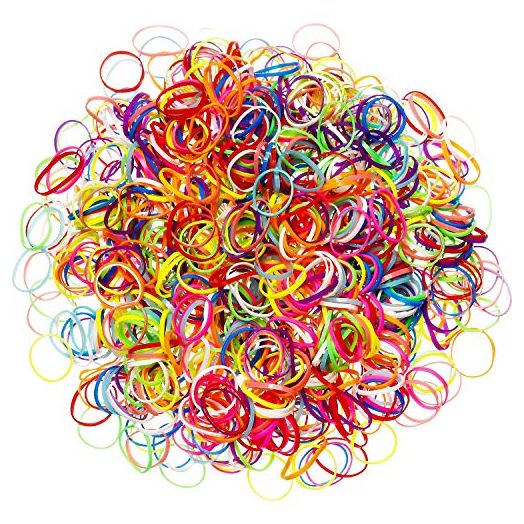 Hicarer Pack of 1000 Mini Rubber Bands Soft Elastic Bands for Kids Hair, Braids Hair, Wedding Hairstyle and More (Multicolor)