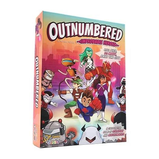 Outnumbered: Improbable Heroes Board Game - A Mensa Recommended Cooperative Superhero Math Game | Fun & Educational Game for Kids, Adults, and Families | STEM Game to Learn Multiplication & Division
