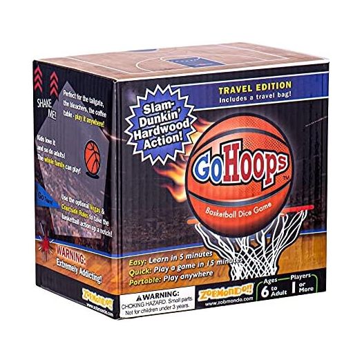 GoHoops Basketball Dice Game | for Basketball Fans, Families and Kids | Play at Home or for Travel