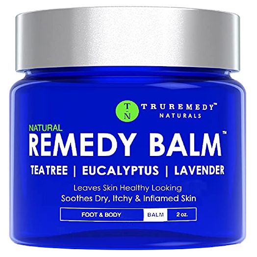 Remedy Tea Tree Oil Balm - Cream for Athletes Foot, Jock Itch, Ringworm, Eczema, Nail Issues, Rash, Skin Irritation - Ointment for Dry, Itchy Skin - Foot & Body Balm with Lavender & Eucalyptus - 2 Oz