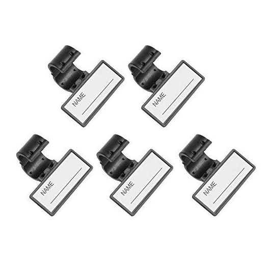 Beautyflier 5 Pcs Plastic Name ID Identification Tag Clip for Stethoscope Tube Replacement Accessories (Rectangle)