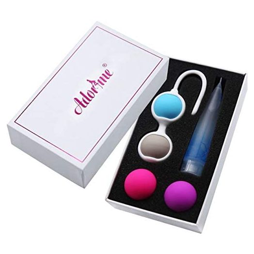Adorime Kegel Exercise Weights - Ben Wa Kegel Balls Weighted Exercise Kit for Beginner - Doctor Recommended Tightening Training System for Women, Bladder Control & Pelvic Floor Exercises (4-Piece Set)