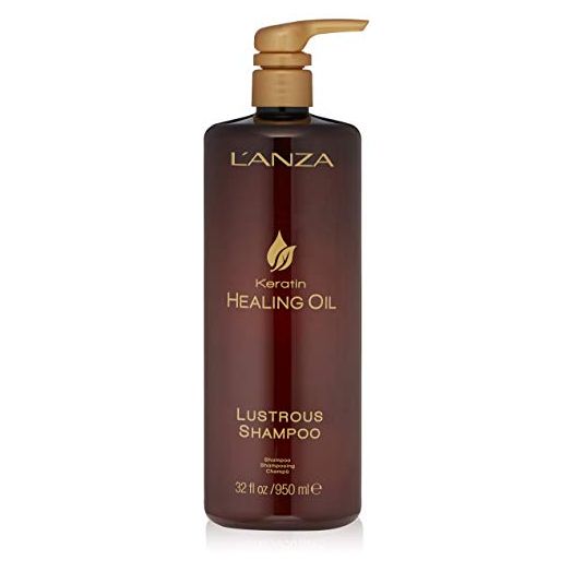 L'ANZA Keratin Healing Oil Lustrous Shampoo, 32 Fl Oz