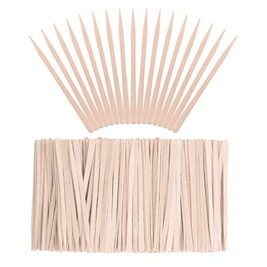 Whaline 400 Pieces Small Wax Sticks Wood Spatulas Applicator Craft Sticks for Hair Eyebrow Removal
