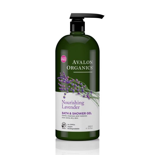 Avalon Organics Nourishing Lavender Bath & Shower Gel, 32 fl oz