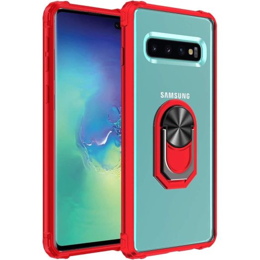 Samsung Galaxy S10 Plus Case, [ Military Grade ] 15ft. Drop Tested Protective Case | Kickstand | Compatible with Samsung Galaxy S10 Plus-Red
