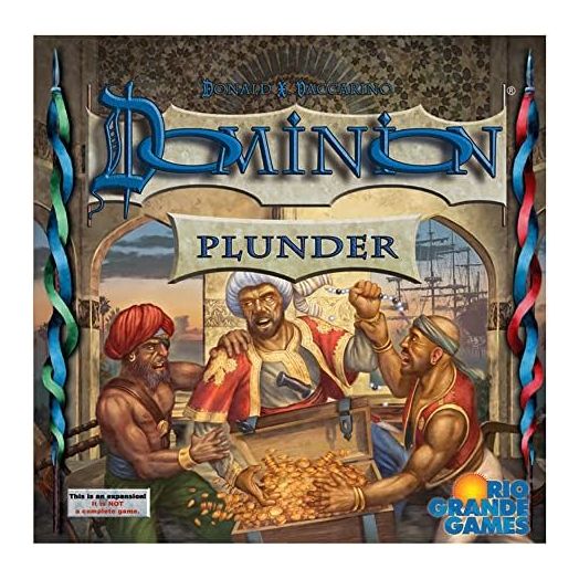 Rio Grande Games Dominion: Plunder Expansion - Strategy Card Game, Sea Exploration & Plundering, Rio Grande Games, for Ages 14 and Up, 2-4 Players, 30 Minute Playing Time