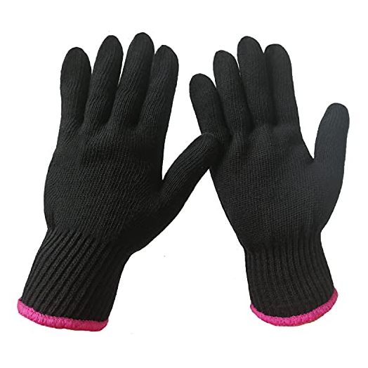 2 Professional Heat Resistant Gloves for Hair Styling Heat Blocking for Curling, Flat Iron and Curling Wand Suitable for Left and Right Hands