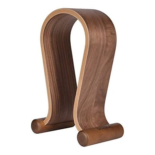SAMDI Wood Headphone Stand, Headphones Hanger Holder Mount Omega Compatible for Sony, Bose, Shure, Jabra, JBL, AKG Gaming Headphones Display et. (Walnut)