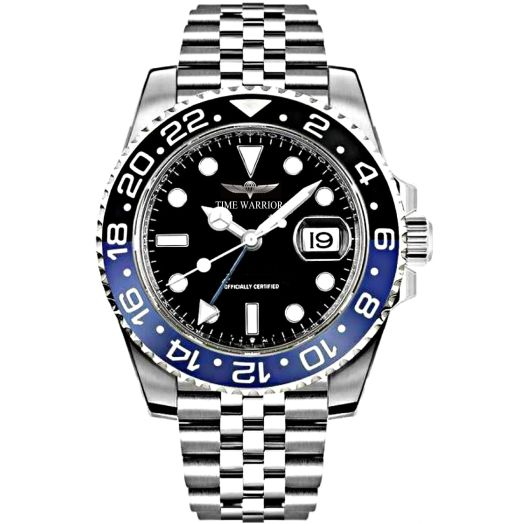 TW GMT Watches for Men Swiss Ronda 505 Quartz Watch Ceramic Bezel Men's Pro Diver Quartz Watch Water Proof Stainless Steel.