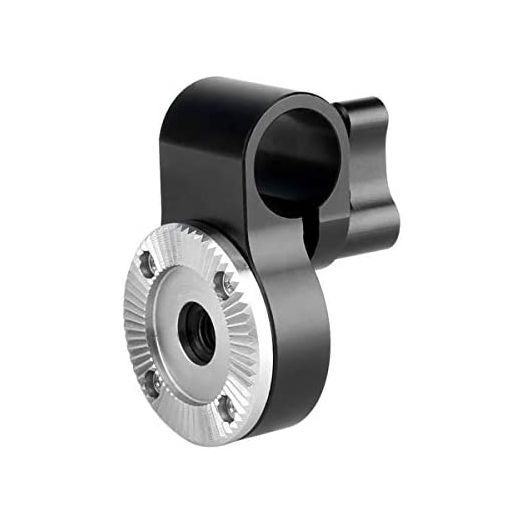 NICEYRIG Rosette Adapter with 15mm Single Rod Clamp, M6 Thread Rosette Mount Applicable for Camera Video Support System