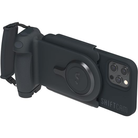 ShiftCam ProGrip Starter Kit - DSLR style mobile battery Grip - Wireless Shutter Button - Built in Powerbank - Qi Wireless Charging - Freestanding Dock - Tripod Mount - Works with Android and iPhone