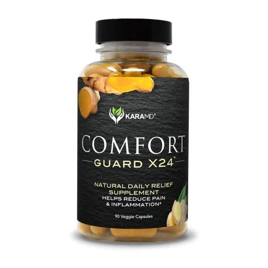 KaraMD Comfort Guard X24 |Doctor Formulated Inflammation, Joint & Pain Supplement for Men & Women |Natural Non-GMO & Vegan Pain Support & Relief | 95% Curcuminoids, Boswellia & Ginger, 90 Capsules