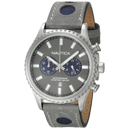 Nautica Nms 02 Chronograph Grey Dial Mens Watch NAI18511G