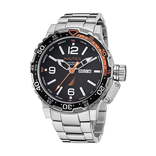 Nautica Men's Quartz Stainless Steel Strap, Silver, 22 Casual Watch (Model: NAPGLF110)