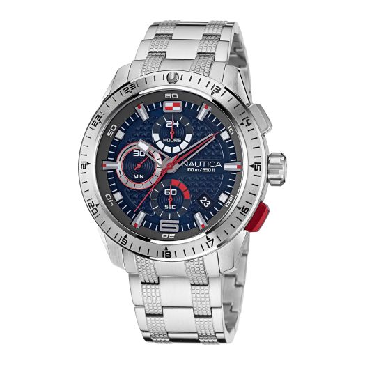 Nautica Men's NAPNSF112 NST 101 Grey/Blue/SST Bracelet Watch