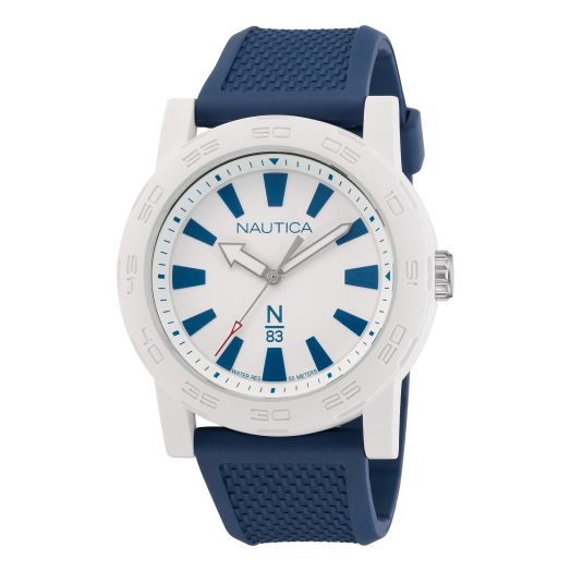 Nautica N83 Men's N83 Ayia Triada Blue Wheat PU Fibre Strap Watch (Model: NAPATF201)