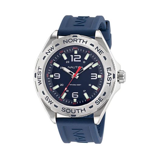 Nautica Men's NAPCWS304 Clearwater Beach Blue Silicone Strap Watch