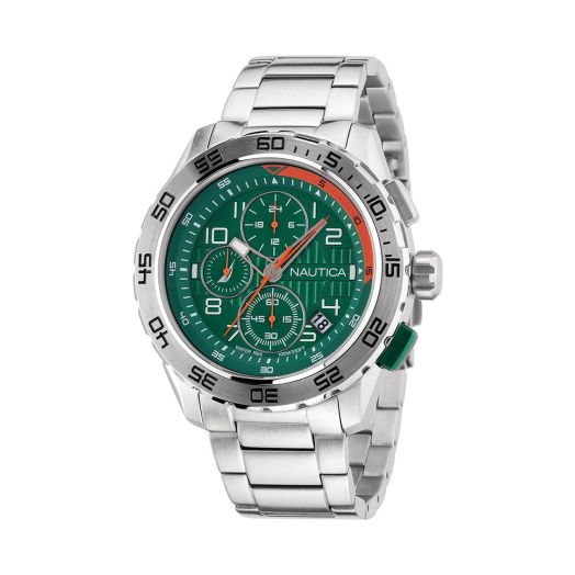 Nautica Men's NAPNSS304 NST 101 Recycled (85%) Stainless Steel Bracelet Watch