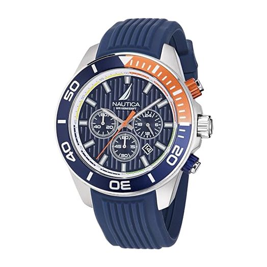 Nautica Men's NAPNOF302 One Blue Silicone Strap Watch