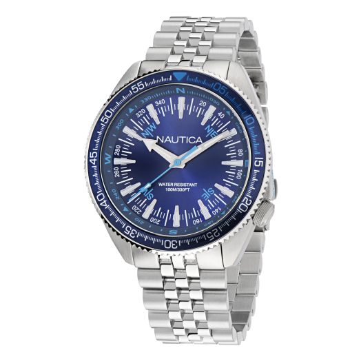 Nautica Men's NAPNVF301 Vintage Recycled Stainless Steel Bracelet Wath
