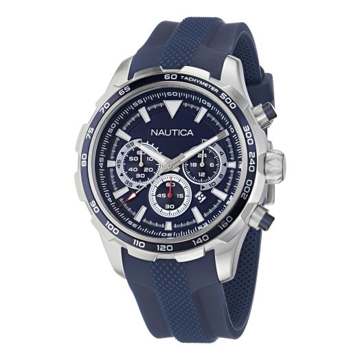 Nautica NST Blue Silicone Strap Watch (Model: NAPNSAS33)
