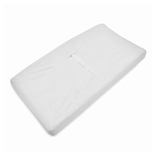 American Baby Company Heavenly Soft Chenille Fitted Contoured Changing Pad Cover, White, for Boys and Girls