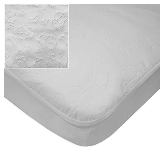 American Baby Company Waterproof Fitted Crib and Toddler Protective Mattress Pad Cover, White