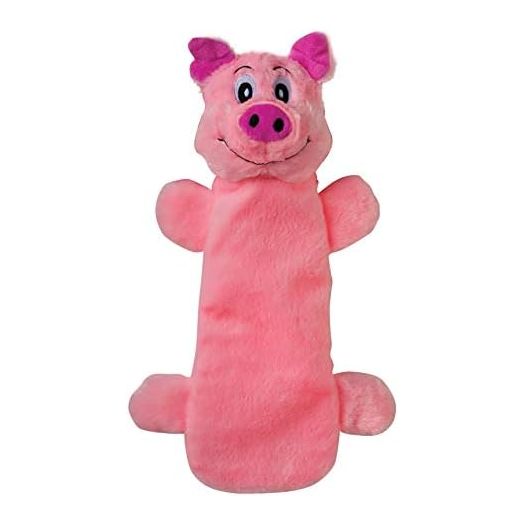 SmartPetLove Snuggle Puppy Tender Tuffs - Water Bottle Cruncher with Puncture Resistant Squeaker - Pig Bottle Cover Dog Toy