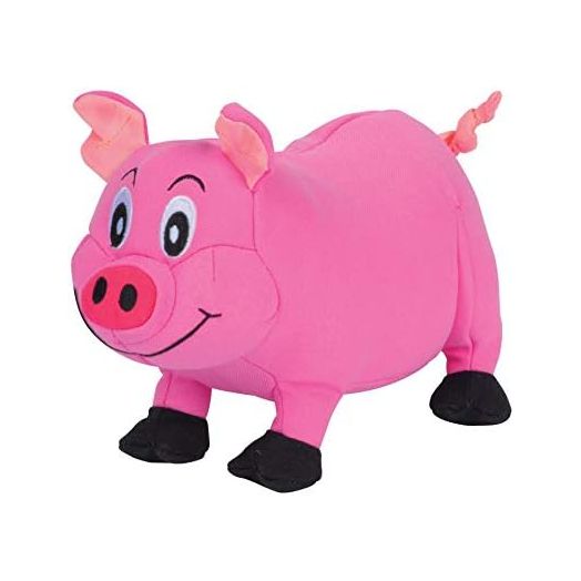 Tender-Tuffs Big Shots - Tough Plush Dog Toys for Large Breeds - Plump Pink Pig