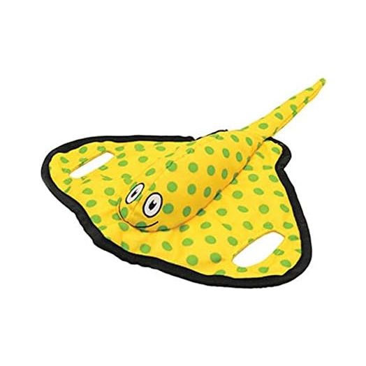 SmartPetLove Snuggle Puppy Tender-Tuffs - Yellow Stingray Tug of War Plush Dog Toy - Great for Play and Interaction with Puncture Resistant Squeaker