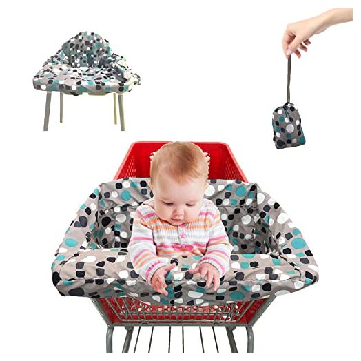 Pozico Shopping Cart Cover for Baby or Toddler/2-in-1 High Chair Cover/Machine Washable/Portable with Free Carry Bag(Easy Version, Bluepoint)