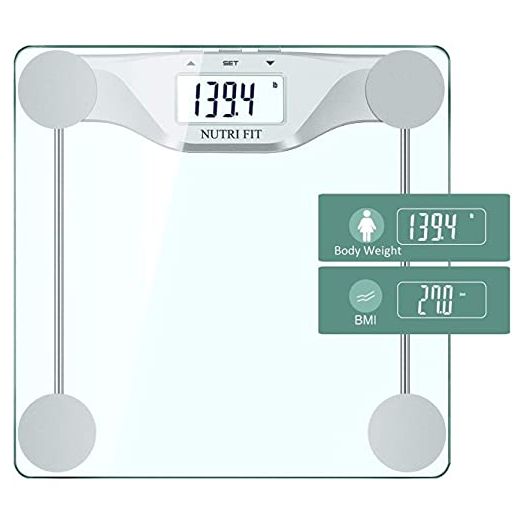 NUTRI FIT Digital Body Weight Bathroom Scale BMI, 400 Pounds