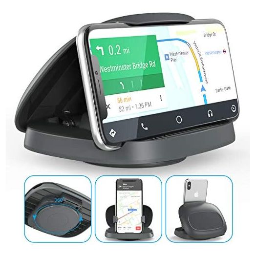 Cell Phone Holder for Car,JOYEKY Vertical Horizontal Car Phone Mount with 360° Rotate Dashboard Cradle Compatible iPhone Samsung Galaxy Android Smartphones, GPS Devices
