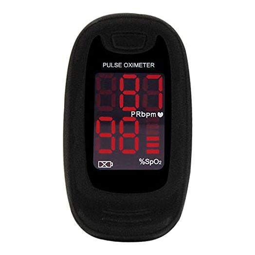 CONTEC MEDICAL SYSTEMS CMS50M Black Pulse Oximeter SpO2 and PR Value Waveform Blood Oxygen Neck/Wrist Corda