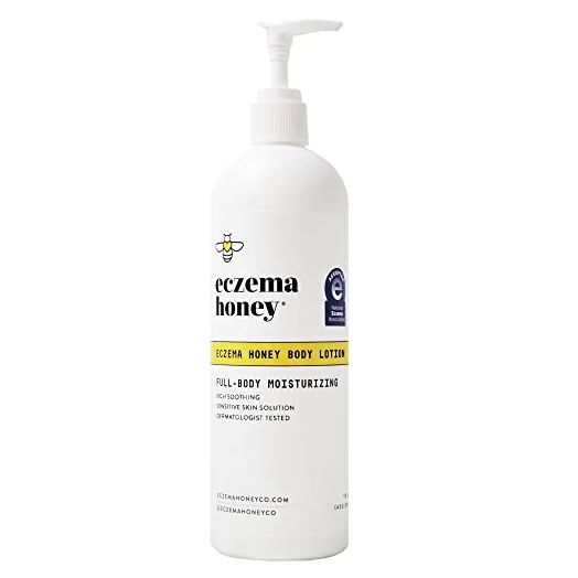 Eczema Honey Oatmeal Body Lotion for Full-Body Moisturizing- Sensitive Skin Solution, Relieves Dry, Itchy, Irritated Skin, Fast Absorbing with Colloidal Oatmeal, Cruelty Free Eczema Relief (16oz)