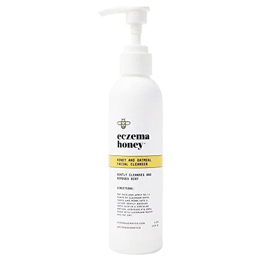 Eczema Honey Oatmeal Facial Cleanser for Sensitive Skin- Gently Cleanses, Removes Dirt, and Prevents Breakouts, Cruelty Free (6oz)