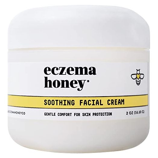Eczema Honey Soothing Facial Cream for Sensitive Skin- Hydrate, Nourish, and Protect with Colloidal Oatmeal, Cruelty Free (2oz)