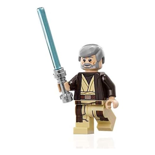 LEGO Star Wars Minifigure - Obi Wan Kenobi (with Hooded Coat and Jedi Lightsaber) 75052