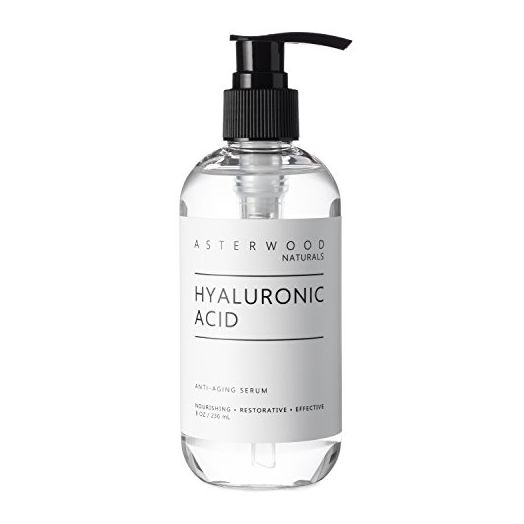 Asterwood Naturals Pure Hyaluronic Acid Serum for Face; Plumping Anti-Aging Face Serum, Hydrating Facial Skin Care Product, Fragrance Free, Pairs Well with Vitamin C Serum & Retinol Serum, 237ml/8 oz