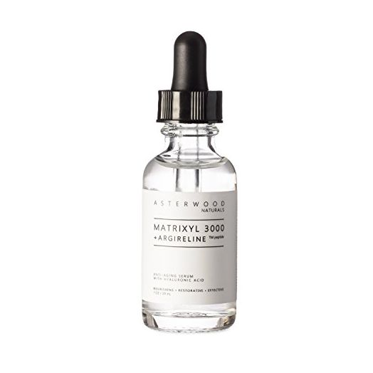 Asterwood Naturals Matrixyl 3000 + Argireline + Hyaluronic Acid Organic Serum for Face; Anti-Aging Face Serum, Anti-Wrinkle Serum, Facial Skin Serum Skin Care Products, 29ml/1 oz