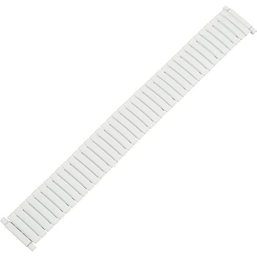 16-22mm white replacement flex expansion watch band white 6.5 inches long