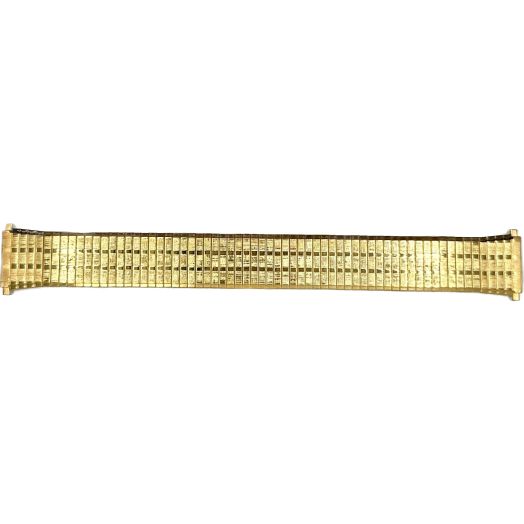 16mm-22mm Mens Stainless steel Expansion Flex Gold Tone 6 inch Watch Band Ultra Thin