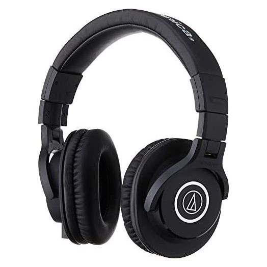 Audio-Technica ATH-M40x Professional Studio Monitor Headphone, Black, with Cutting Edge Engineering, 90 Degree Swiveling Earcups, Pro-grade Earpads/Headband, Detachable Cables Included