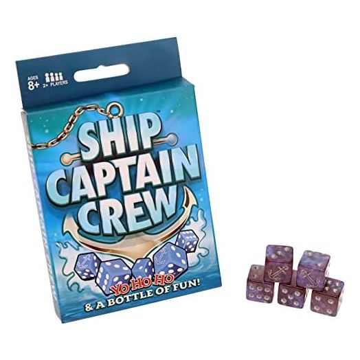 Ship Captain Crew Dice Game, Great for Party Favors, Family Games, Stocking Stuffer, Travel Games, and Camping Games, Dice Games for Adults, Fun Games for Family Game Night
