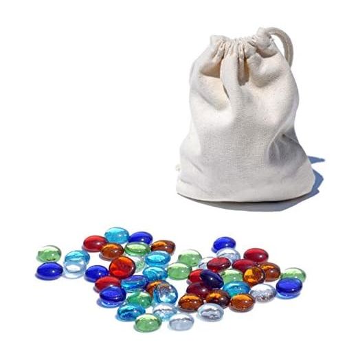 WE Games Replacement Glass Mancala Stones in Assorted Colors