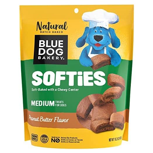 Blue Dog Bakery Natural Dog Treats, Softies, Peanut Butter Flavor, 18oz (1 Count)